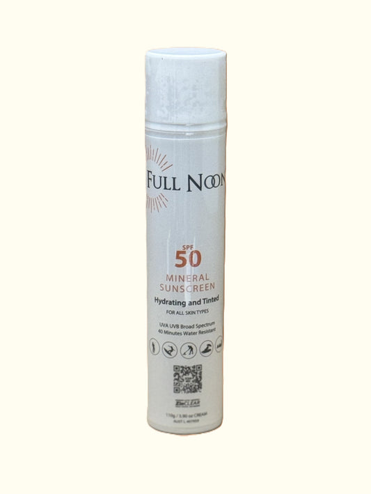 1 x 110g - Fullnoon SPF50 Mineral Sunscreen - Hydrating & Tinted Blend - daily face