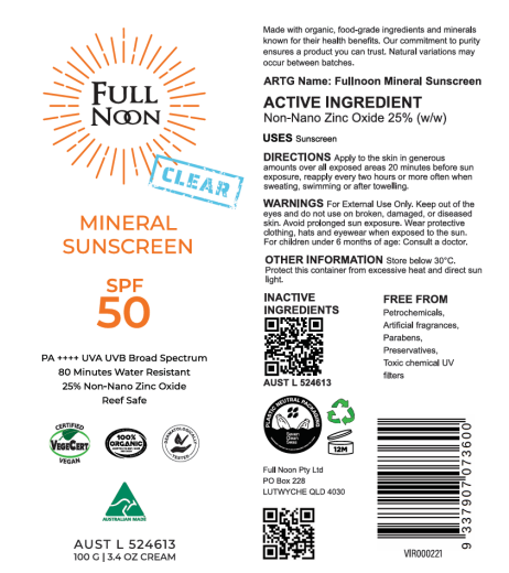 Clear Fullnoon Mineral Sunscreen SPF 50 – Face & Body 100g