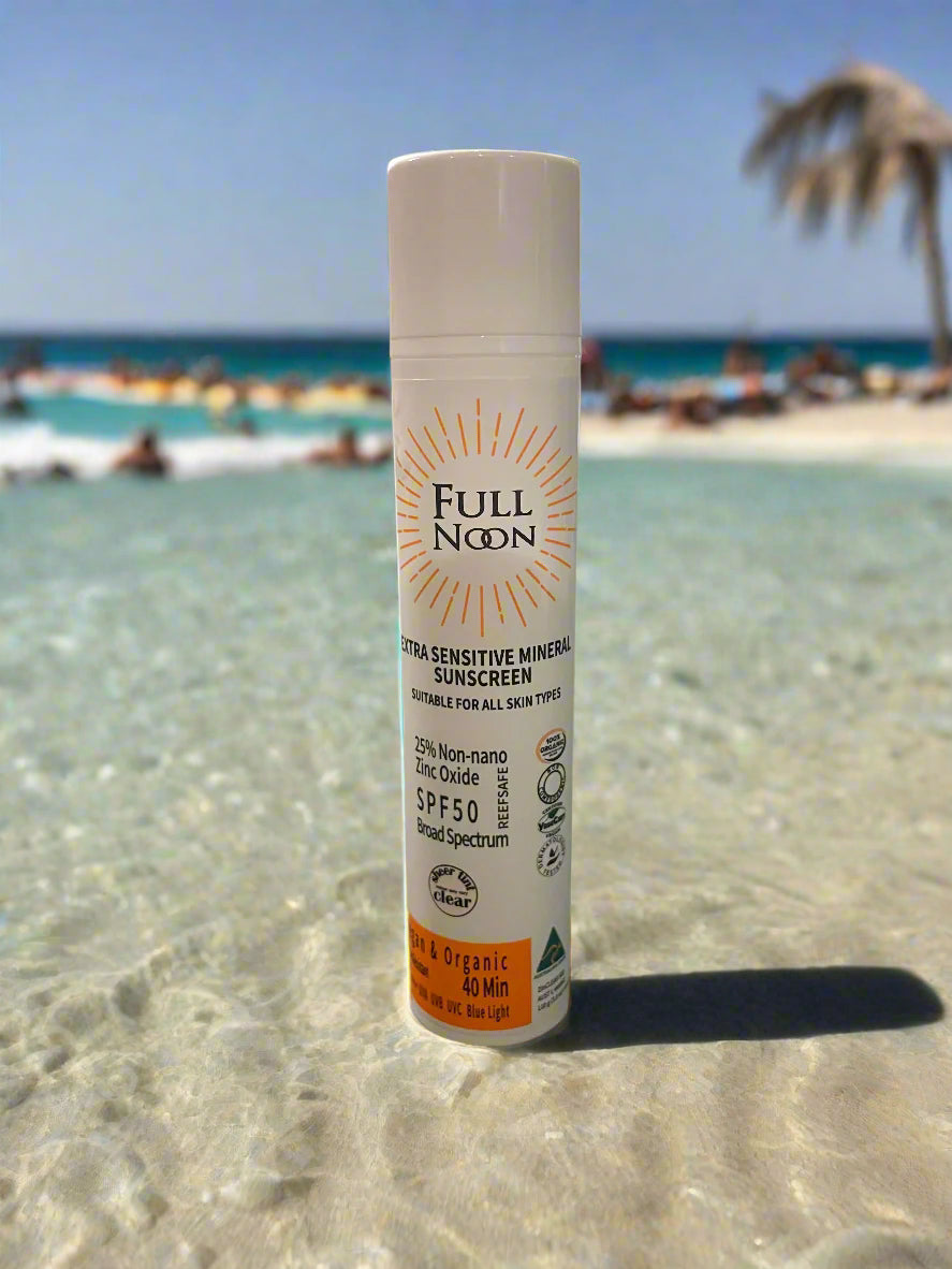 1 x 110g - Fullnoon SPF50 Mineral Sunscreen - Extra Sensitive - Clear Blend